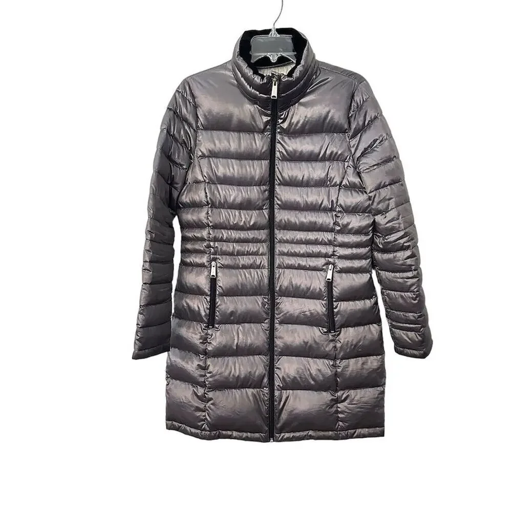 Andrew Marc Packable‎ Down Puffer Jacket Gray Size M Unisex Winter Casual - Picture 3 of 15